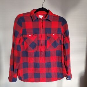 Red and Blue Checkered Men's Shirt